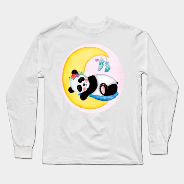 Panda Long Sleeve T-Shirt by CalliLetters